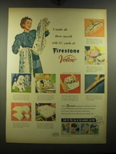 1949 Firestone Velon Ad - I made all these myself with 3 3/4 yards