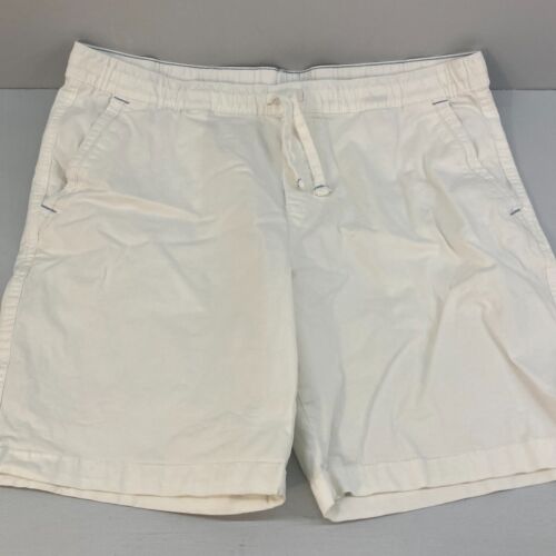 Charleston Threads Shorts Herren 38 x 8 weiß Stretch Taille Kordelzug schließen
