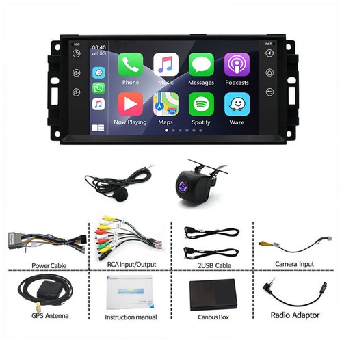 For 2007-2017 Jeep Wrangler JK GPS Navigation 7" Carplay Radio Stereo 2+32G - Picture 2 of 24