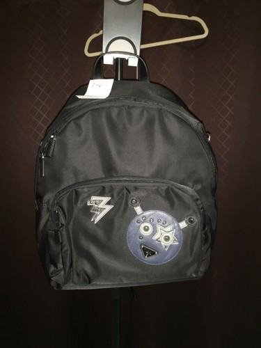 PRADA Tessuto Nylon Saffiano Robot Backpack in Black nwt  - Picture 7 of 9