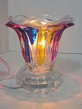 Electric Aroma Oil Warmer Dimmer Switch High Quality Design Glass 5" Multi-Color