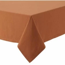 New Cotton Blend Oblong Oval Tablecloth 60 x 84 inches Harvest Hemstitch Spice