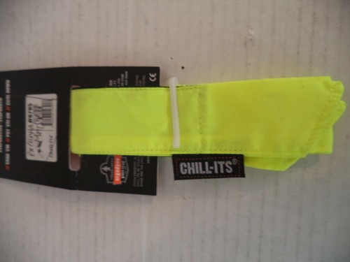 New Yellow/ Lime Ergodyne Chill-Its Evaporative Cooling Bandana Tie, - Picture 5 of 5