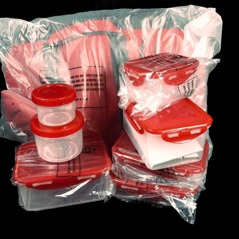 Lock & Lock Cold storage bag & 8-Piece Storage Set w/ Handle Air/Water Tight Red - Image 3 of 4