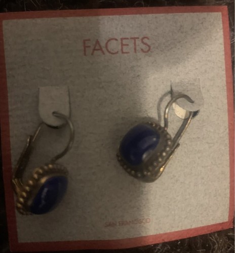 FACETS INC EARRINGS GENUINE STONES SAN FRANCISCO - Picture 5 of 11