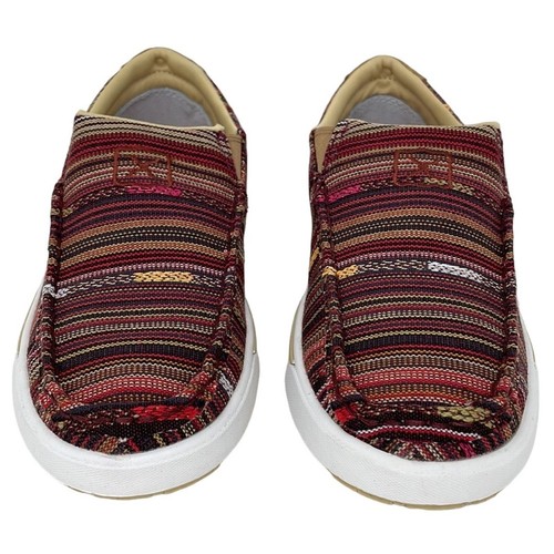 Twisted X NWT Women’s 6 Shoes Slip-On Sneakers Kicks Merlot Blue Stripe Low Top - Picture 4 of 13