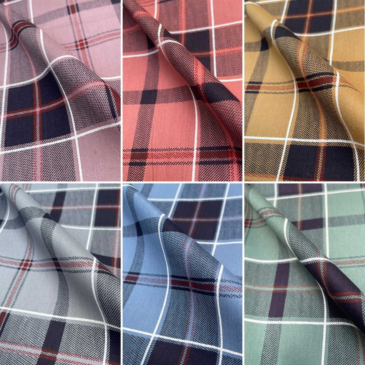 100% Cotton Twill Yarn Dyed Check Plaid Design Dresses Skirt Home Decor  Fabric | eBay