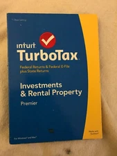 USED ONCE TURBOTAX INVESTMENTS RENTAL PROPERTY PREMIER 2014 for Windows /MAC