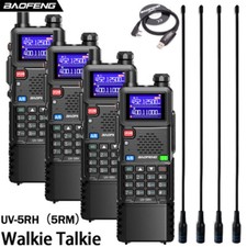 4x Baofeng UV-5RH/UV-5RM 10W 3800mAh Air Band AM Type-C Long Range Ham Radio Kit