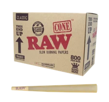 RAW Classic King Size Cones | Bulk Box | 800 Cones