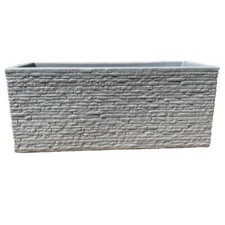 Brick Stone Effect Plastic Garden Trough Planter Patio Flower Pot 60cm