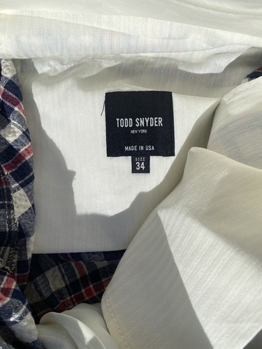 FREE Ship Todd Snyder Sutton Fit Seersucker Plaid Red White Blue Pants Size 34 - Picture 6 of 19