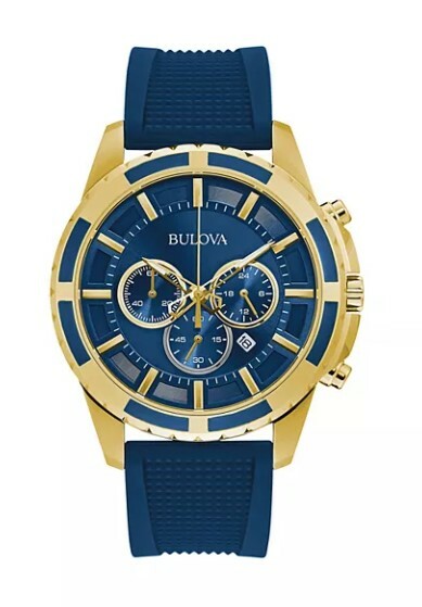 Bulova Mens Watch With Blue Face