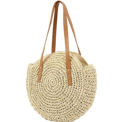 Vielseitige 45x42cm Damen Strandtasche   YXQSED Kunstwerk aus Weizenstroh