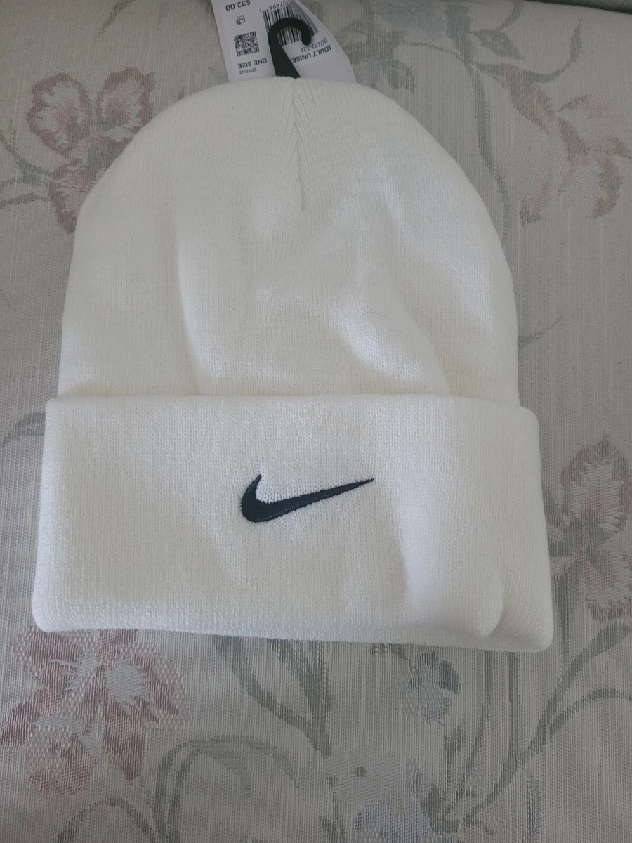 Nike x Stussy Cuffed Off White Beanie One Size Fits All Skull Cap