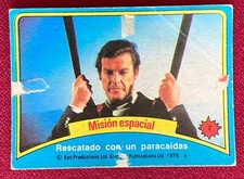1979 Stani Argentina JAMES BOND Moonraker #7 Extraordinarily Rare Checklist Back