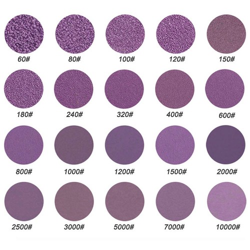 Discos de lija húmedos y secos de 100 mm-150 mm Almohadillas de papel de lija de 6 pulgadas Grano impermeable 60-10000 - Imagen 2 de 24