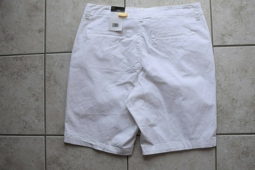 New Lee Womens Midrise Regular Fit Chino Bermuda Walkin Short 16 White Inseam 9" - Picture 3 of 4