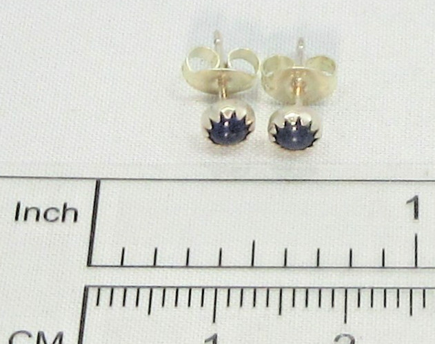 Earrings Lapis Lazuli Sterling Silver Southwest Studs Posts Blue Earrings #64