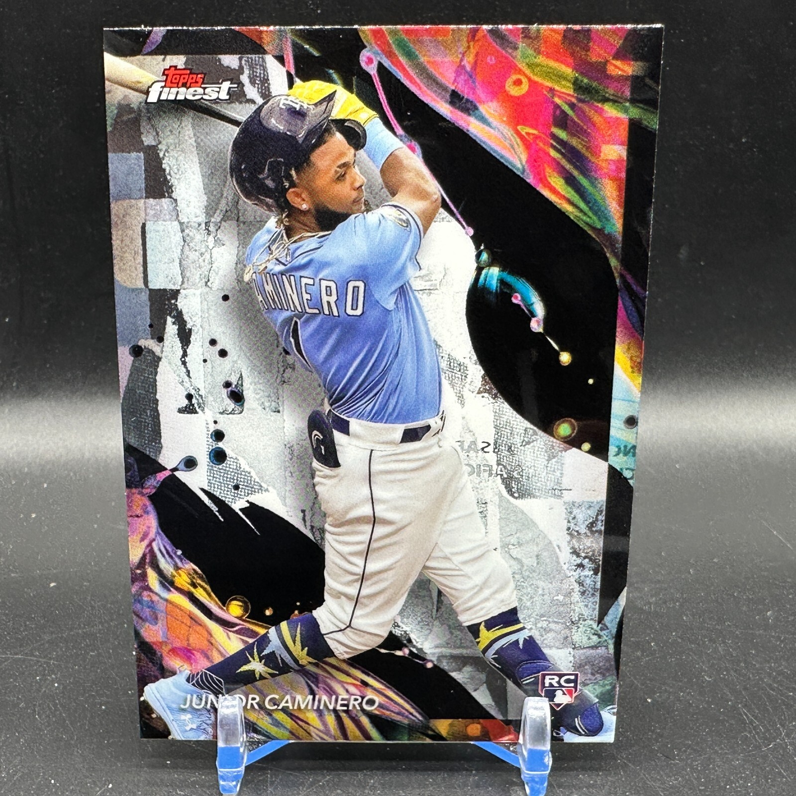 Junior Caminero Rookie 2024 Topps Finest Uncommon Base Card #198 RC Rays