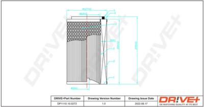 Dr!ve+ DP1110.10.0272 Luftfilter für AEBI,EBRO,FENDT,Kramer