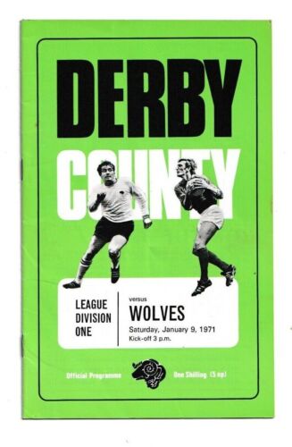 Derby County 1970/71 Selección de Programas de Liga de Casa Equipos Visitantes M-W - Imagen 10 de 11
