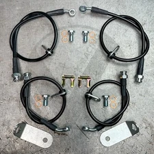 Stainless Steel Front & Rear Brake Line Kit for 06-11 Honda Civic Si 8th Gen BLK