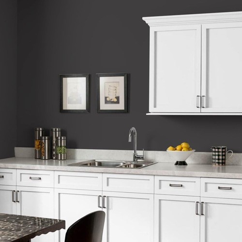 Interior Paint & Primer - Black Magic, One Coat Coverage, Flat Finish - 1 Gallon - Picture 5 of 10