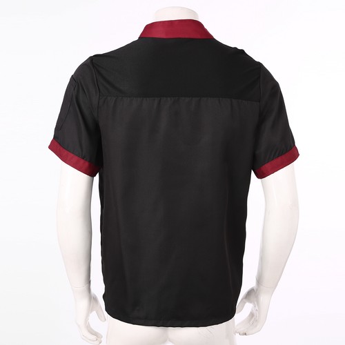 Unisex Men Women Short Sleeve Chef Jacket Coat Cook Work Restaurant Uniform Top - Picture 34 of 43