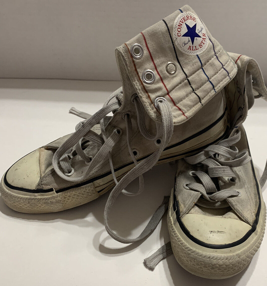 vintage converse chuck taylor made in usa Fold Down Hi Top sz 4 1/2 M & 6 W