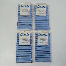 Lot of 4 Vtg Goody Medium Professional Perm Rod Curlers Blue 14 Pack Sealed 1989