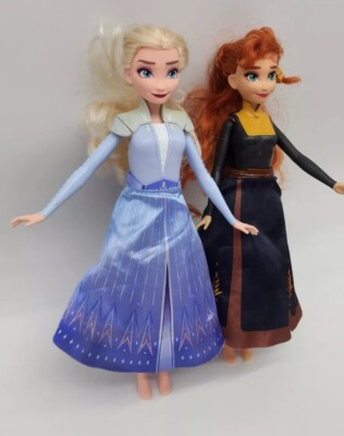 Disney Frozen 2 Elsa's Transformation Doll Anna And Elsa set lot 11'' Snap On 