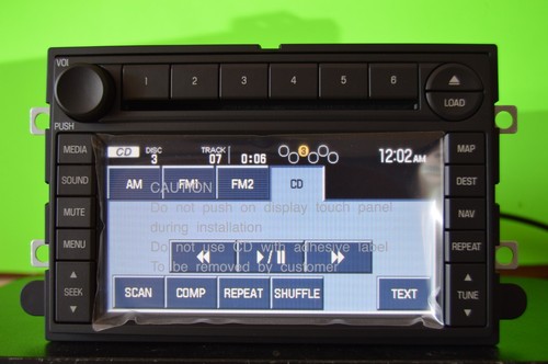 2007 Ford Explorer factory GPS Navigation screen CD player radio 7E5T-18K931-BA - Picture 5 of 10