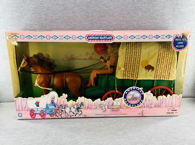 AMERICAN HEARTLAND 1586 - VINTAGE Doll 1995 Kid Kore Wagon Train & Horse Set