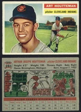 (16494) 1956 Topps 281 Art Houtteman Indians-EM