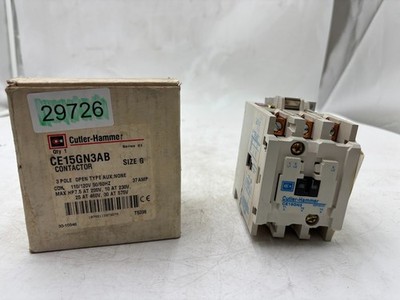 Cutler-Hammer CE15GN3AB Contactor 3 Pole 110/120V 50/60HZ 37AMP