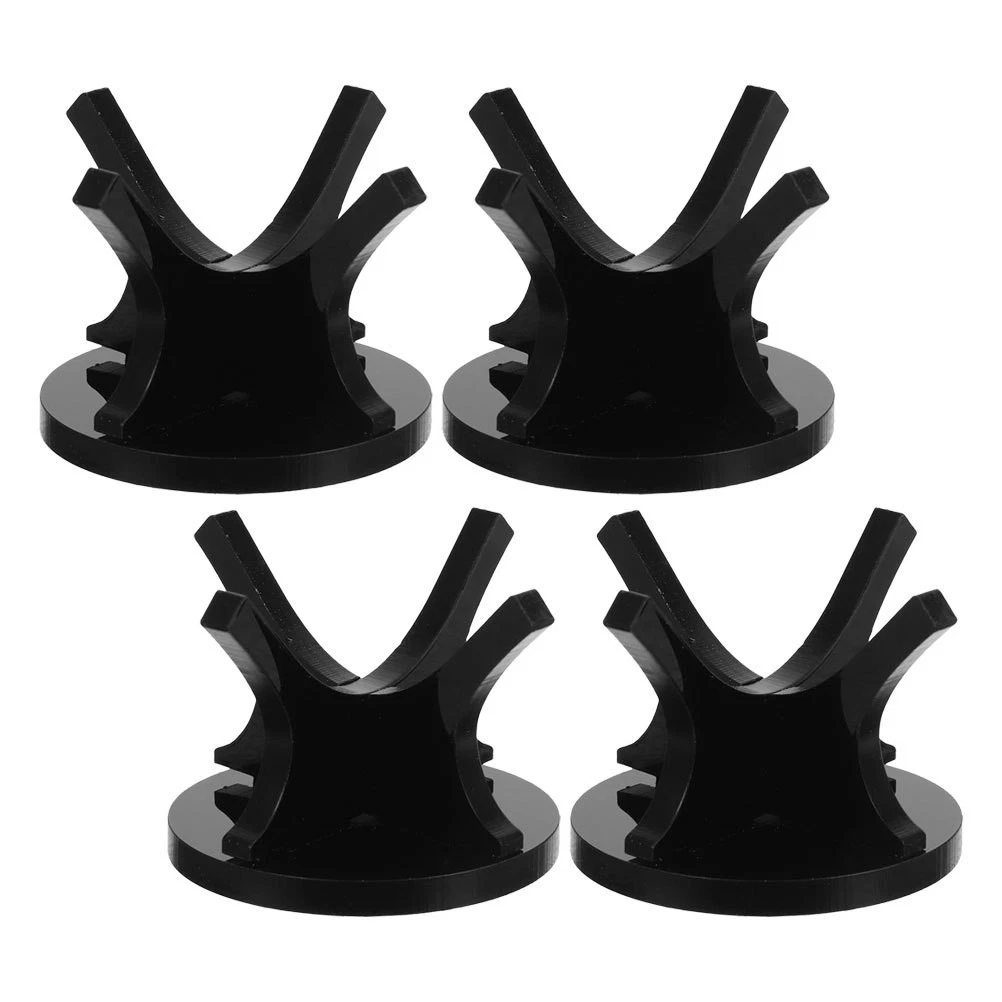4Pcs Acrylic Baseball Display Holder Black Mini Sphere Stand - thumbnail 5