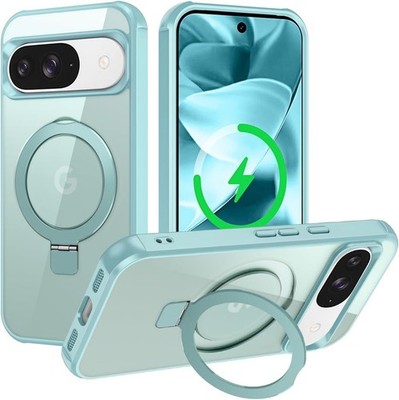 Google Pixel 9/Pixel 9 Pro Case, Slim Frosted Translucent Back Shockproof Cover,