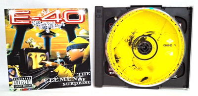 Vintage 1998 Original E-40 The Element of Surprise 2 Disk Rap CD Set Broken Case