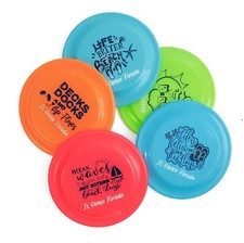 5-Pack 9 Inch Plastic Flying Discs Multicolor Outdoor Beach Park Party Toys