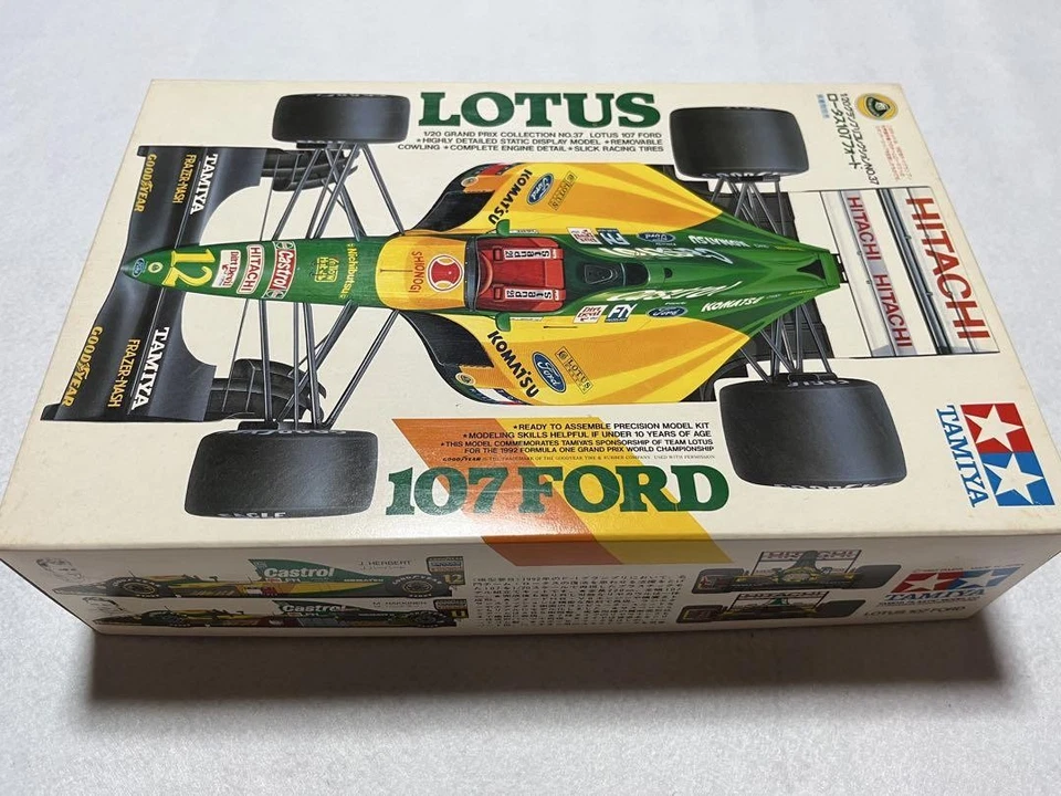 Tamiya 1/20 Lotus 107 Ford F1 Car Model Kit n.37 Grand Prix Collection Japan - Immagine 2 di 4