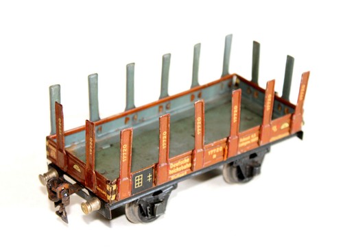 MARKLIN O 1769 WAGON TOMBEREAU RANCHER A RIDELLE BAS 17720 PORTE CONTAINER GRUME | Condition: Occasion