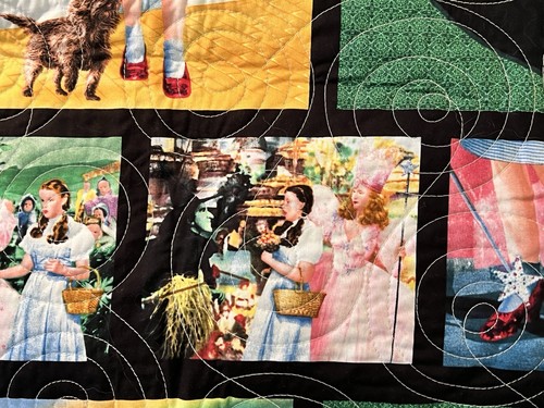 Handmade The Wizard of Oz Quilt w/Two Pillowcases 69.5" x 85" Wide Twin Size - Picture 9 of 19