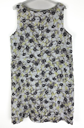 Vestido de lino Jill Love floral hasta la rodilla sin mangas bolsillos para mujer XL - Imagen 2 de 9