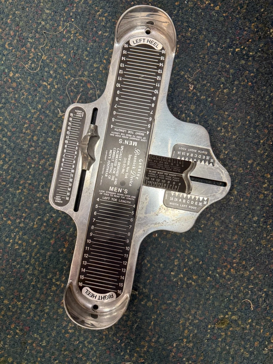 Vintage Brannock Device Professional Shoe Sizing Device Men's Up