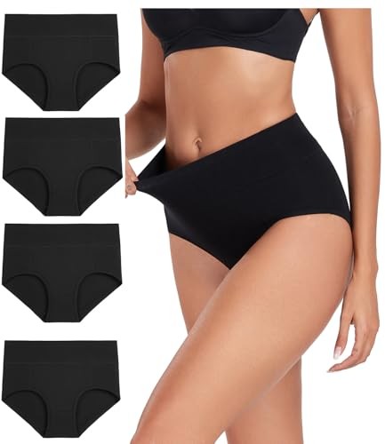 Slip donna cotone intimo vita alta traspirante morbido grande nero scuro - Foto 1 di 5