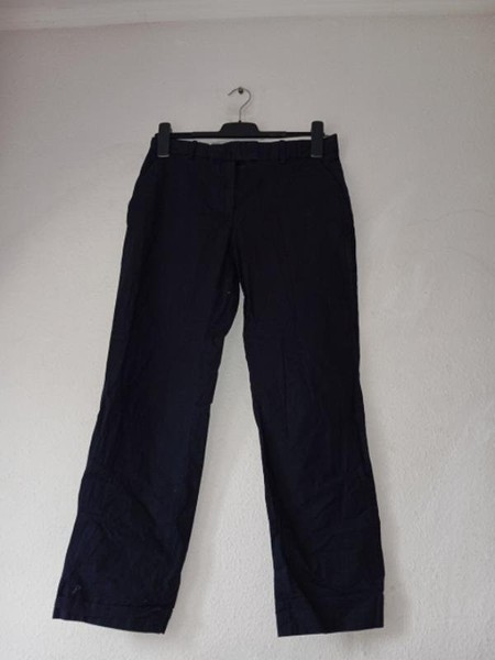 Women COS Trousers Navy Cotton 38 / M / 46 #6RW9