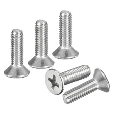M4-0.7x14 Flat Head Machine Screws -25pcs -304 Stainless Steel -Silver