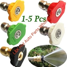 1-5Pcs Pressure Washer Spray Tips Nozzles High Power Kit Quick Connect 1/4" Set