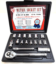 Indestro Metric Socket Set 18 Piece 38 Sq Drive 7786mm